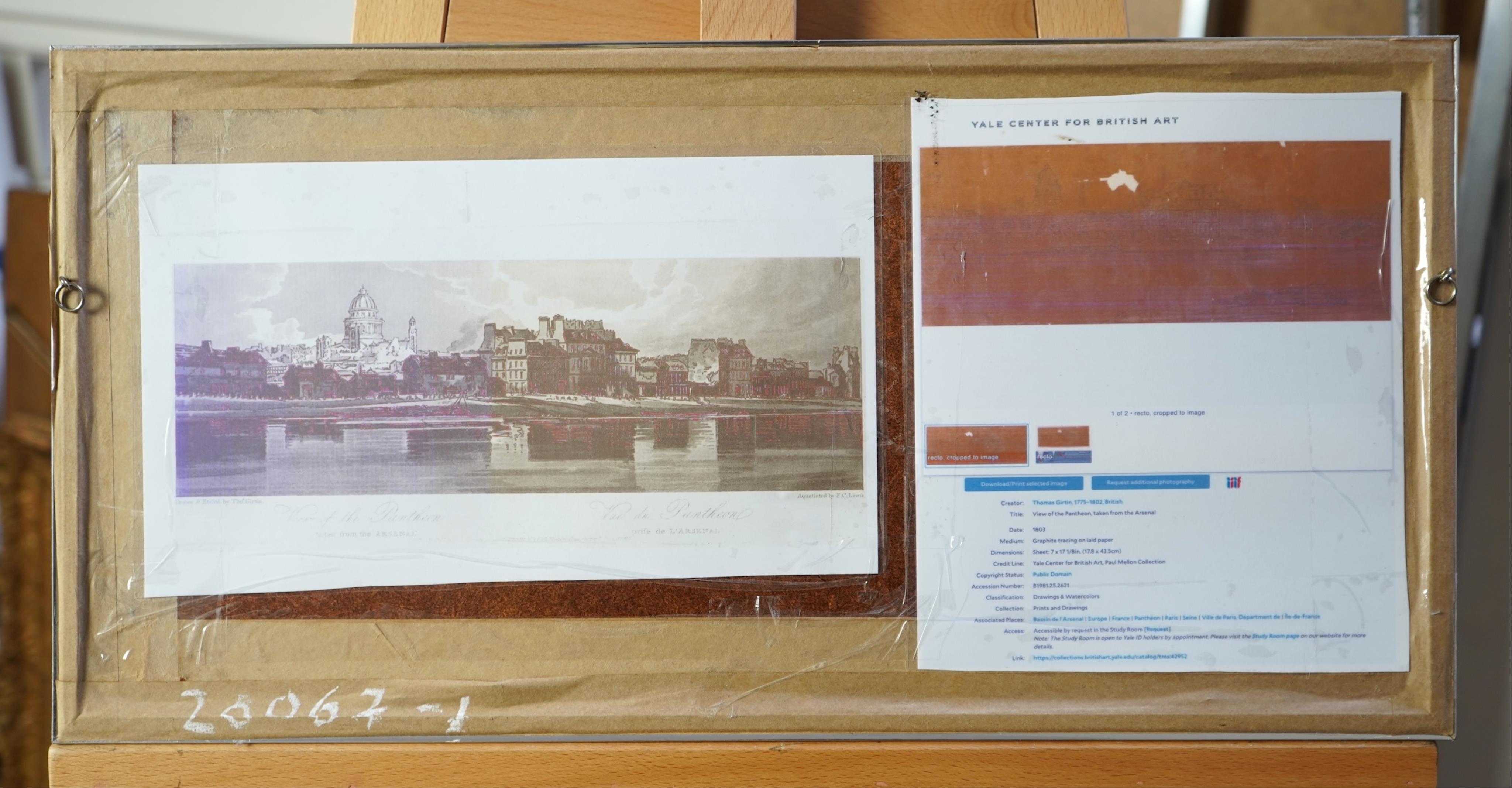 Attributed to Thomas Girtin, 1775-1802, 'View of the Pantheon from the Arsenal'